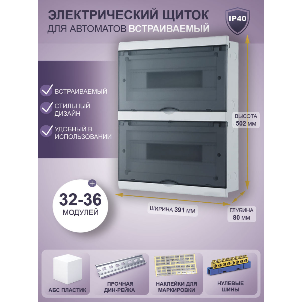 Встраиваемый щиток в интерьере