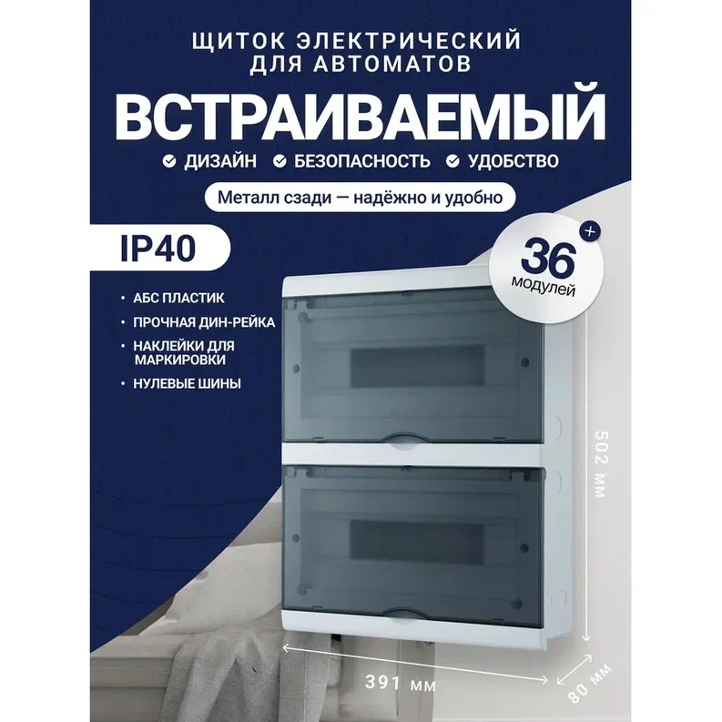 Монтаж встраиваемого щитка в нишу